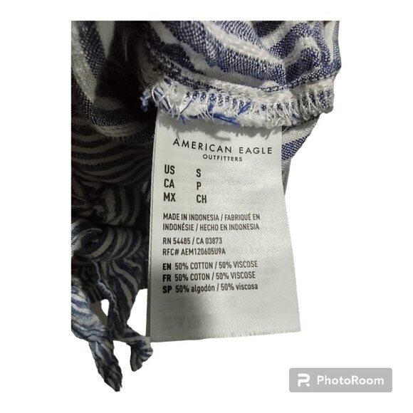 American Eagle Striped Cotton Crop Tank Size S - Picture 5 of 5